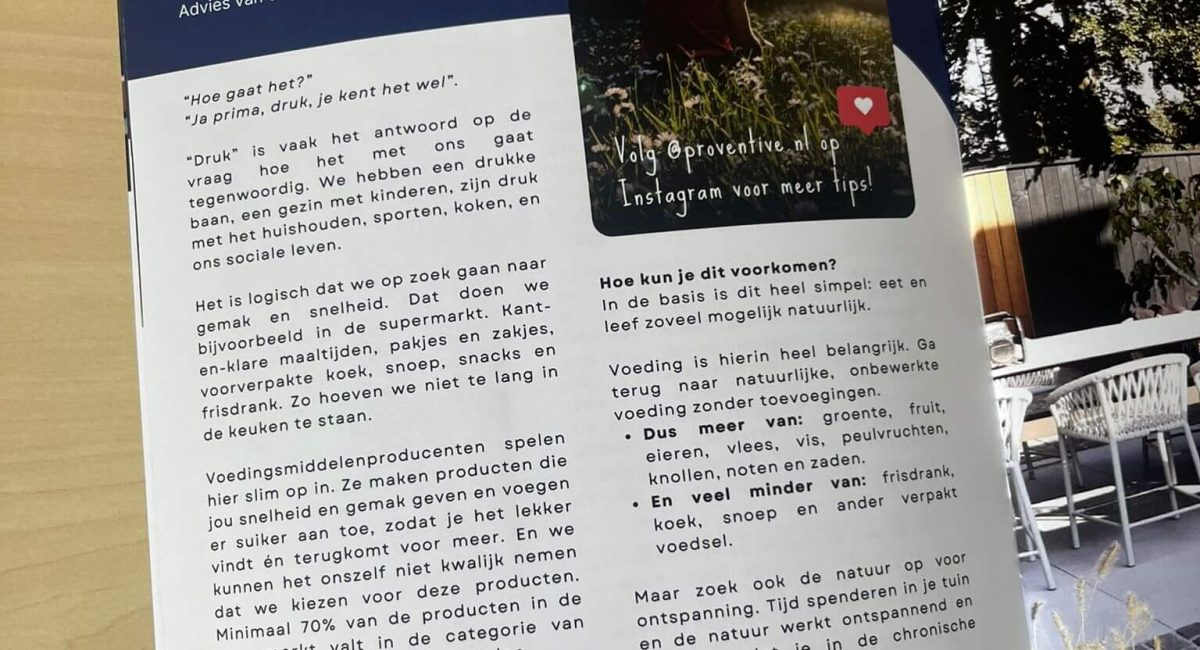 Voedingsadvies orthomoleculair therapeut